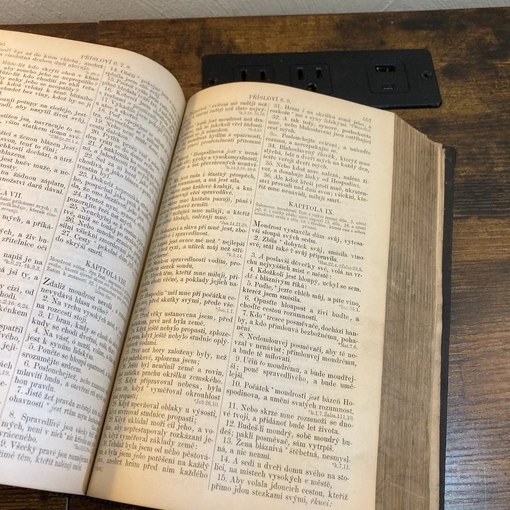 Antique Czech Bible 1909 Prague Kralice Biblí Svatá Vtg HC See Condition‎